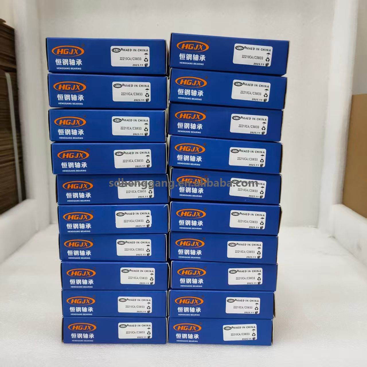 China Bearing factory HGJX spherical roller bearing 22210CAW33C3 50x90x23mm