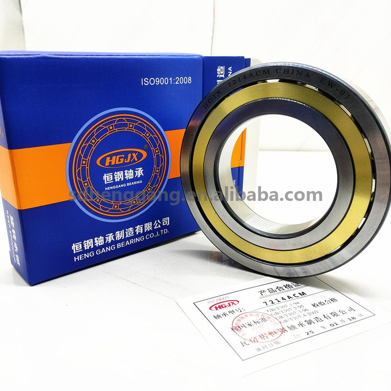 Single Row Copper Cage Angular Contact Ball Bearings 7214ACM 70x125x24mm 46214H Machine Tool Spindles bearing