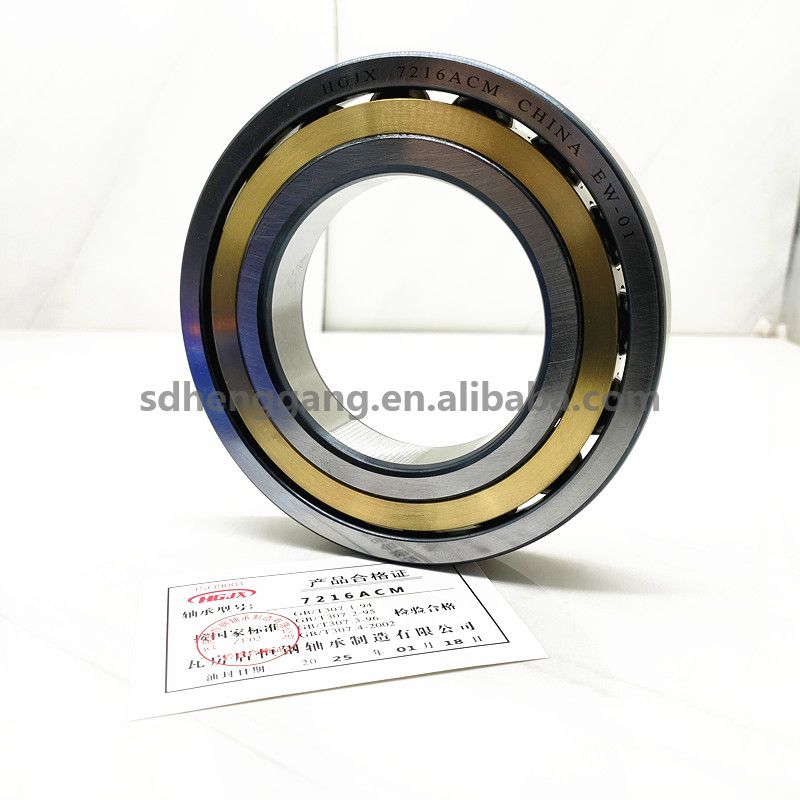 Angular Contact Ball Bearings 7216ACM Single Row Copper Cage 80x140x26mm Used in Machine Tool Spindles