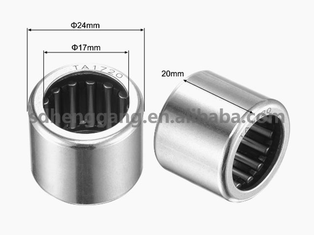 Metric Drawn Shell Cup Needle Rollers Single row TA1720 Needle Roller Bearing HK172420 17x24x20mm For Compressors, Pumps